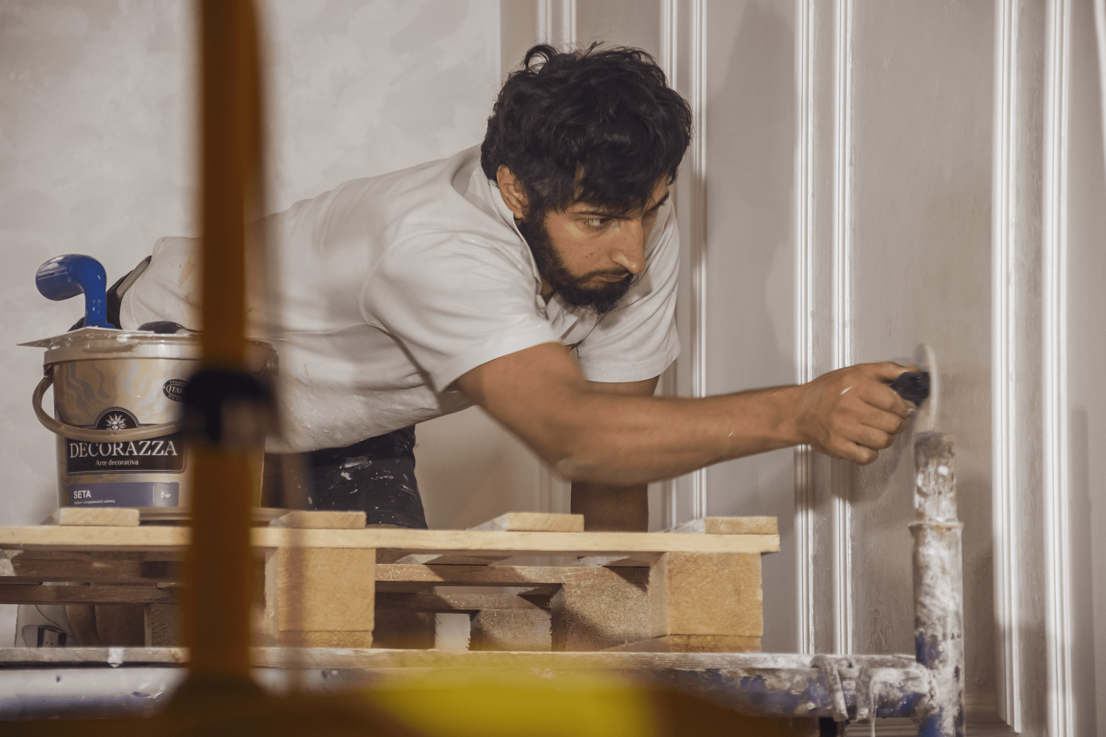 Клязьминский парк - декоративная штукатурка, краска стен