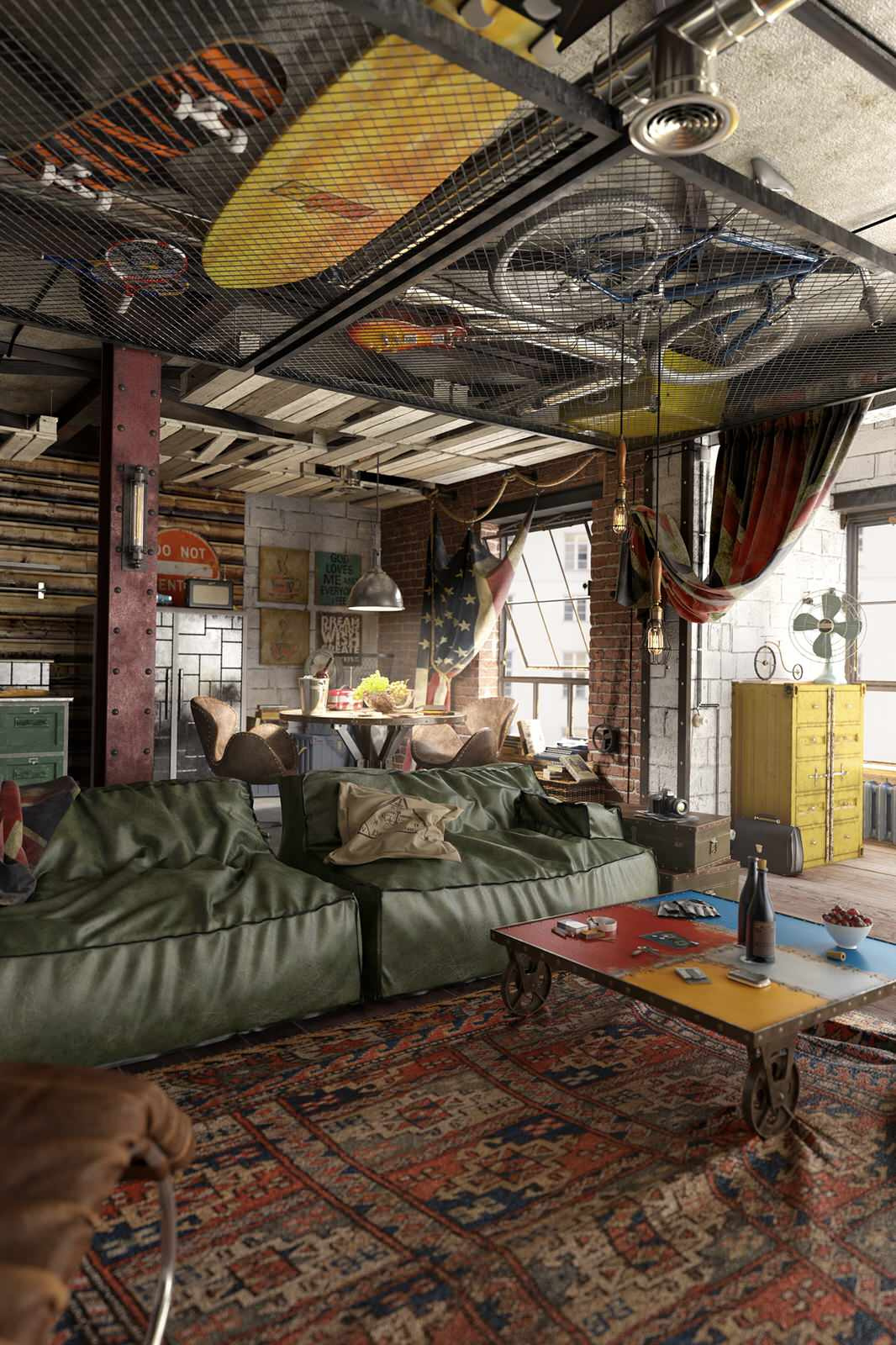 Дизайн апартаментов "KASHIRSKIY LOFT"