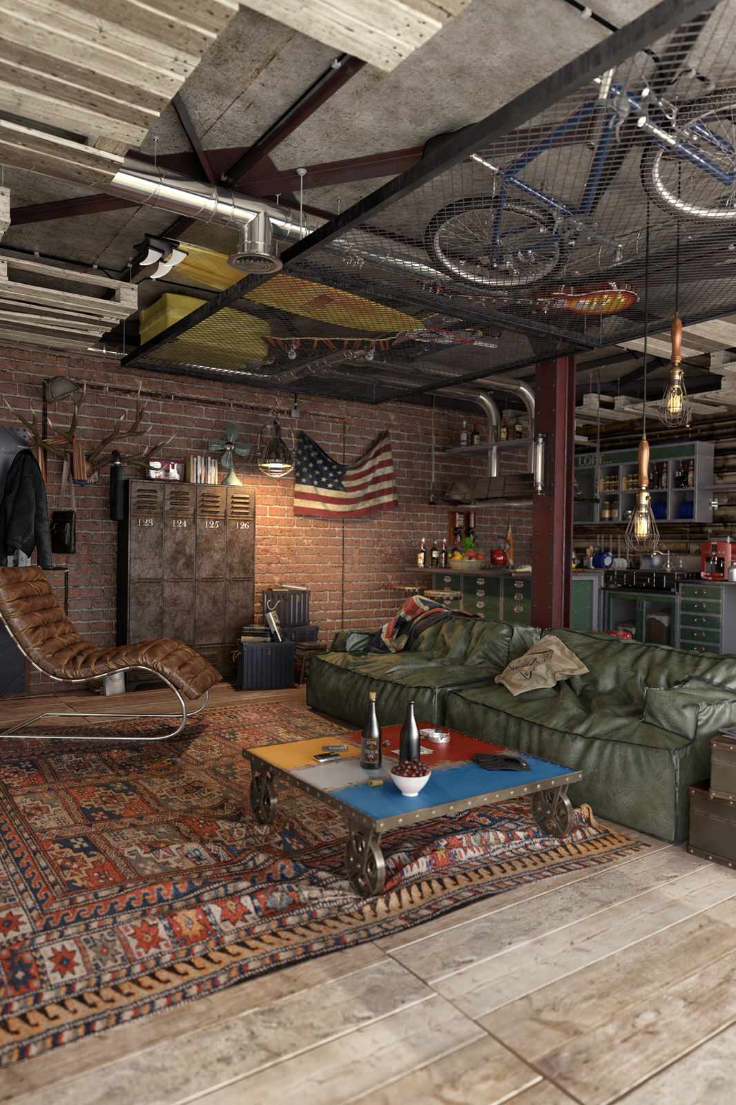 Дизайн апартаментов "KASHIRSKIY LOFT"