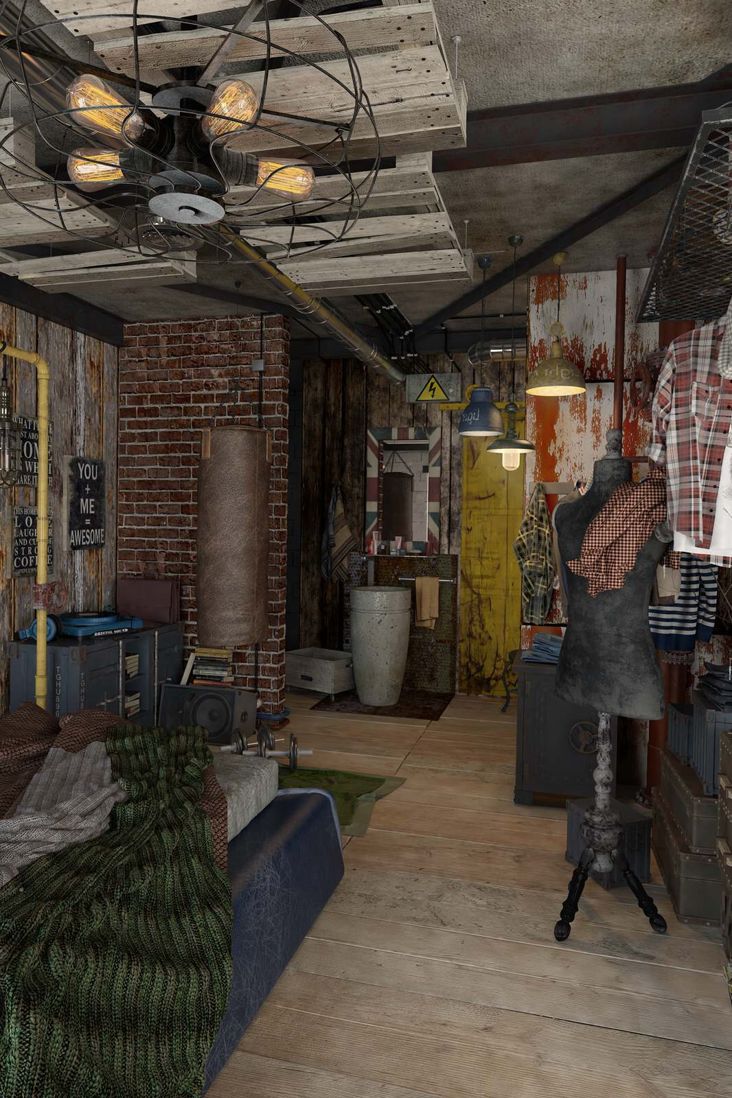 Дизайн апартаментов "KASHIRSKIY LOFT"