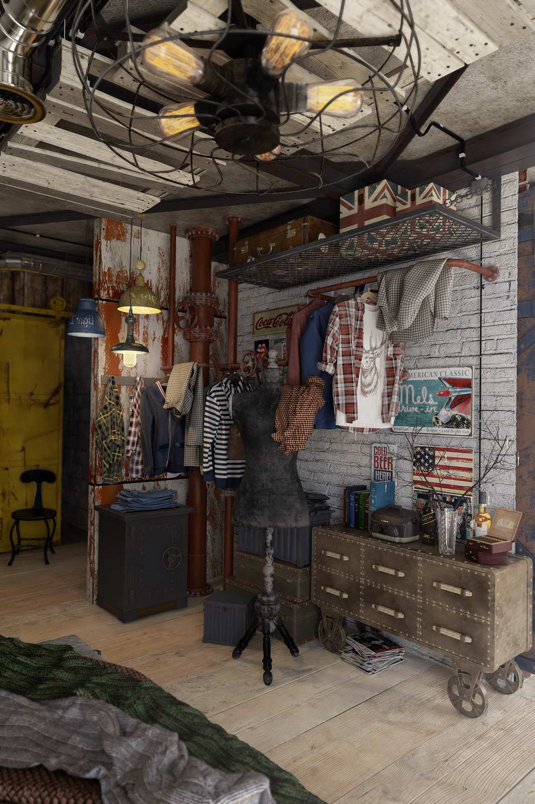 Дизайн апартаментов "KASHIRSKIY LOFT"