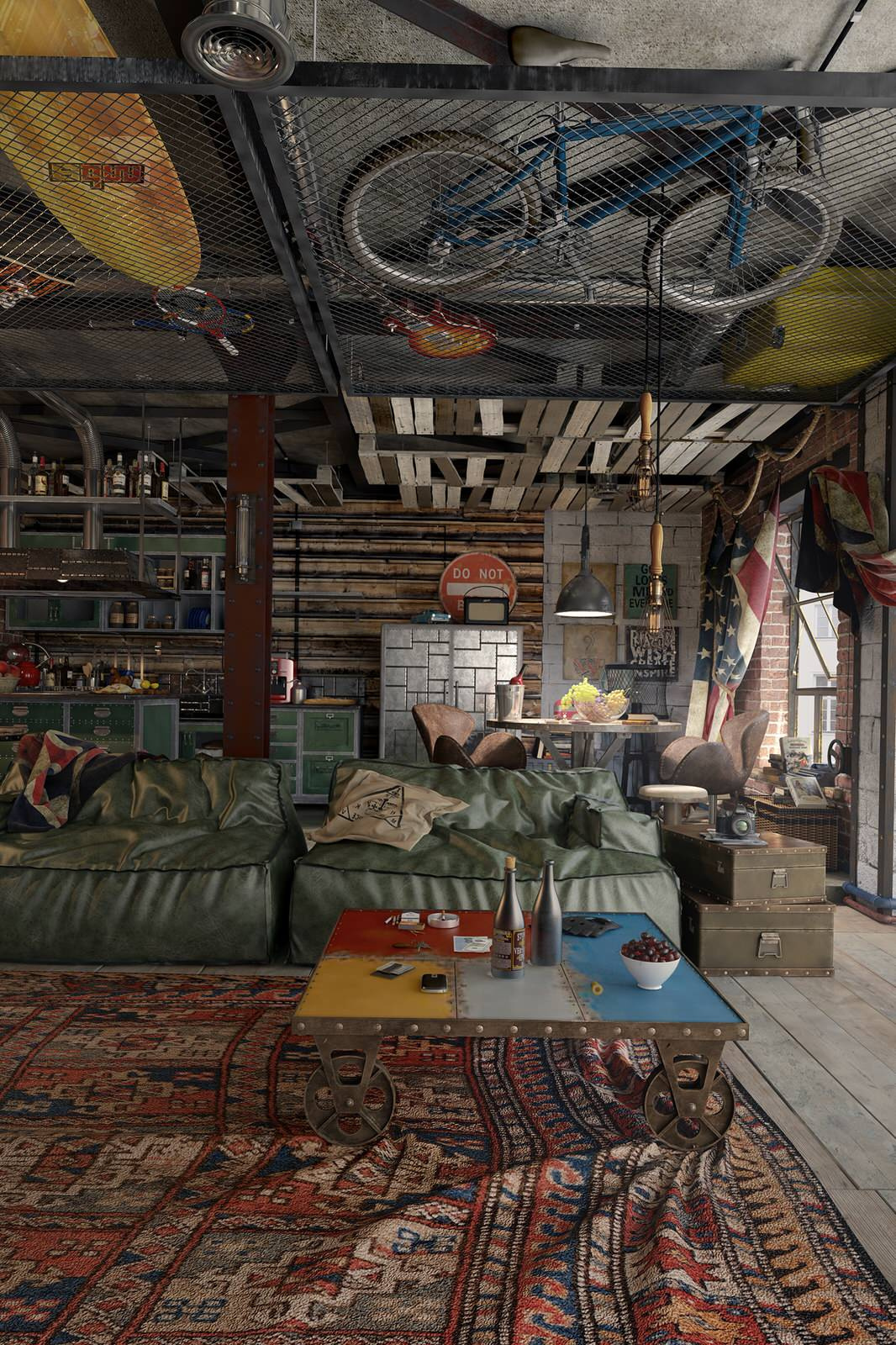 Дизайн апартаментов "KASHIRSKIY LOFT"