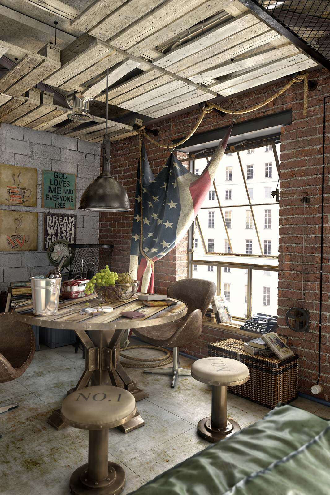Дизайн апартаментов "KASHIRSKIY LOFT"