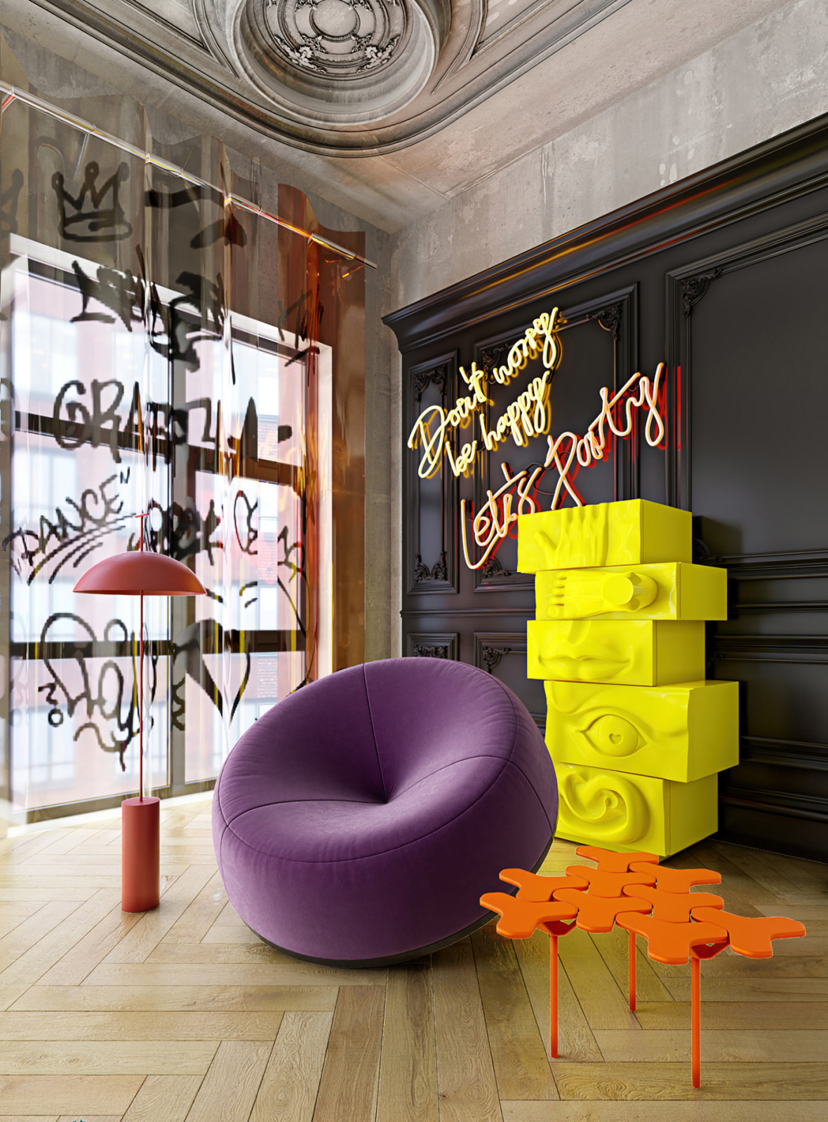 Дизайн апартаментов "FUN BOX"