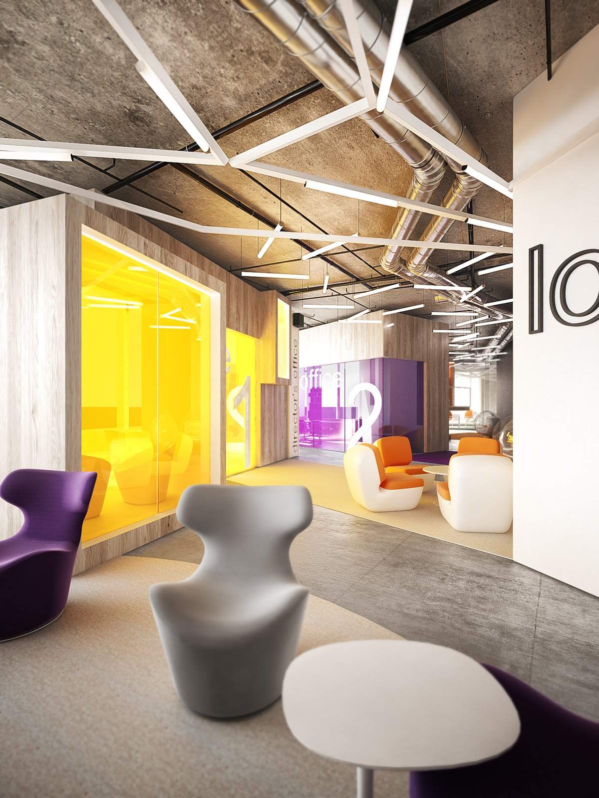 Концепт офиса "CITY" для проекта "IQ - квартал"
