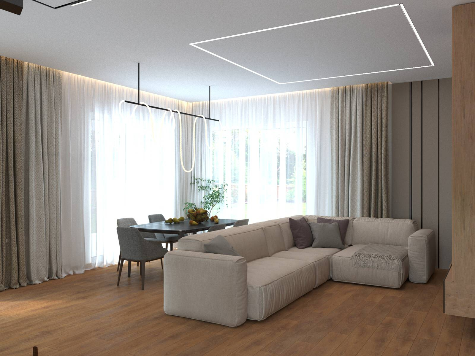 Ультра-современная гостиная в частном доме