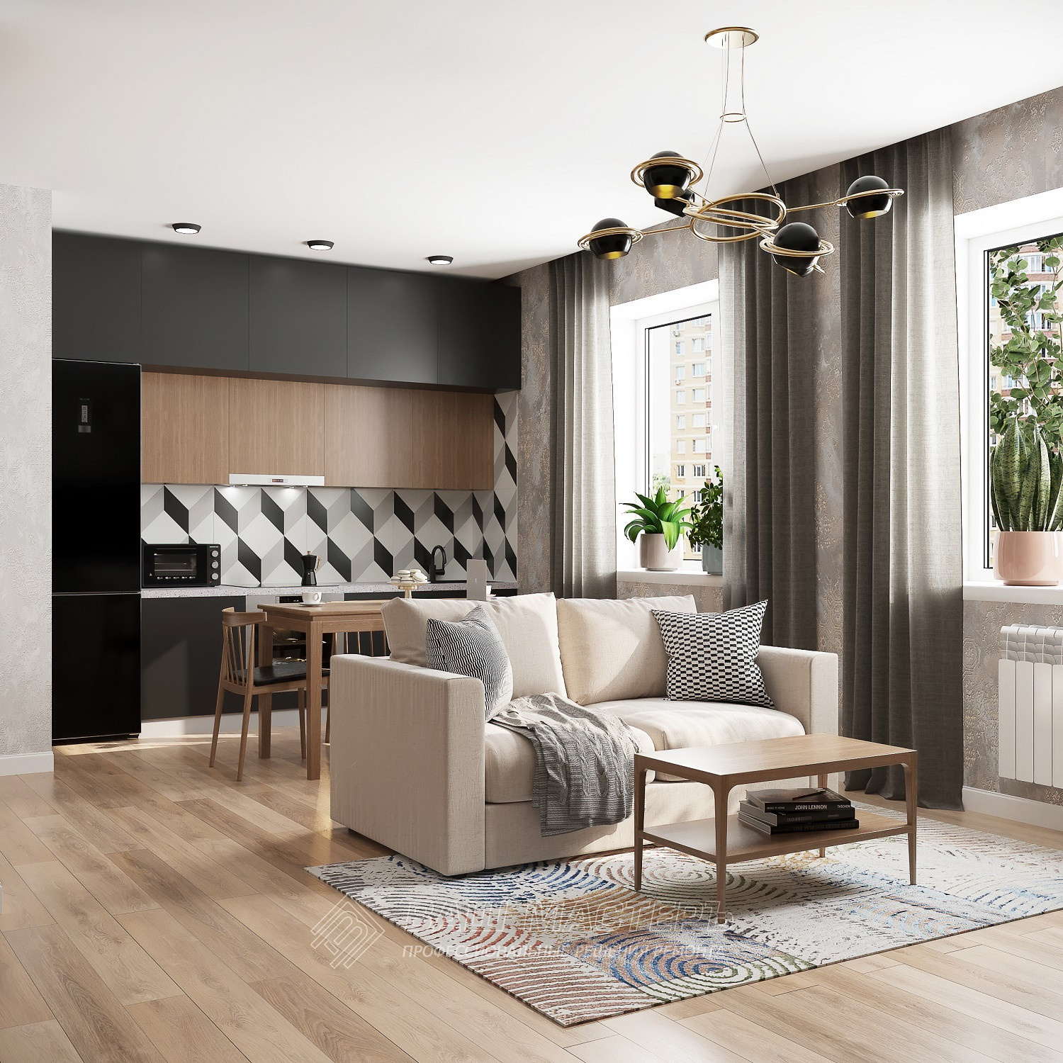 Отделка 1 комнатной квартиры ЖК Алия