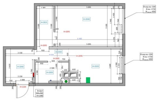 Планировка 1-ой квартиры.