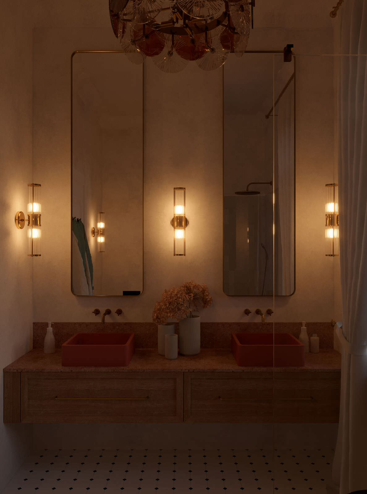 Дизайн интерьера ванной в историческом центре Санкт-Петербурга