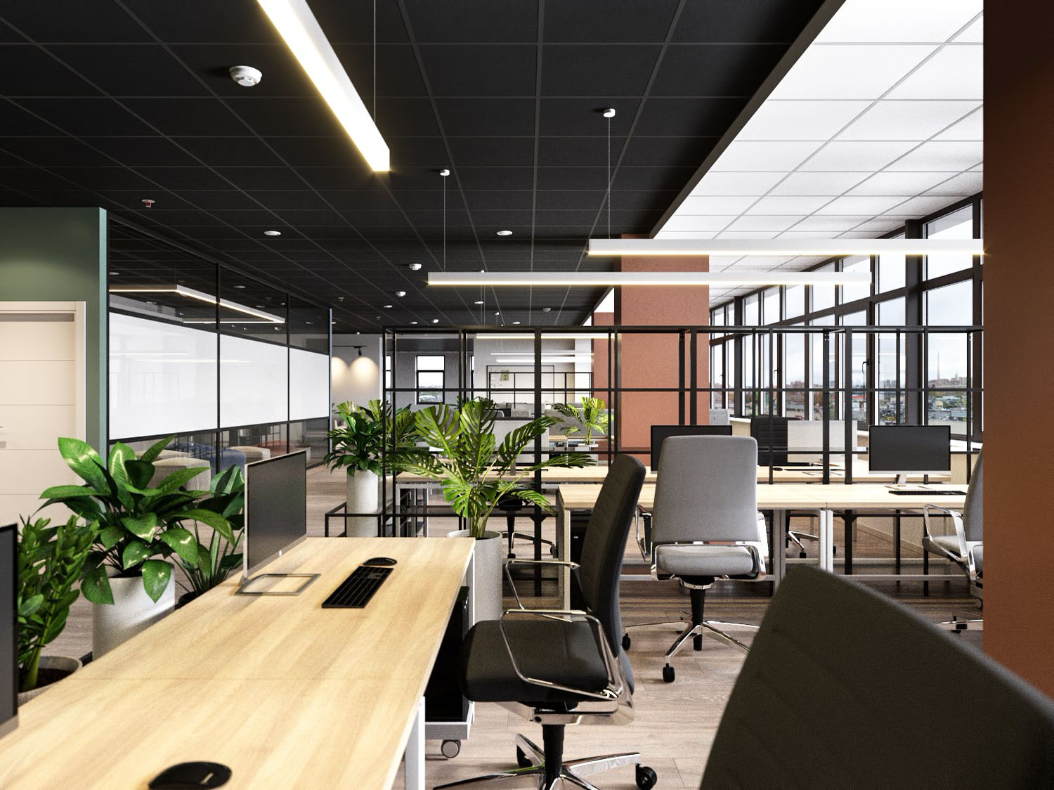 Ascreen Office Project in Open Space Style