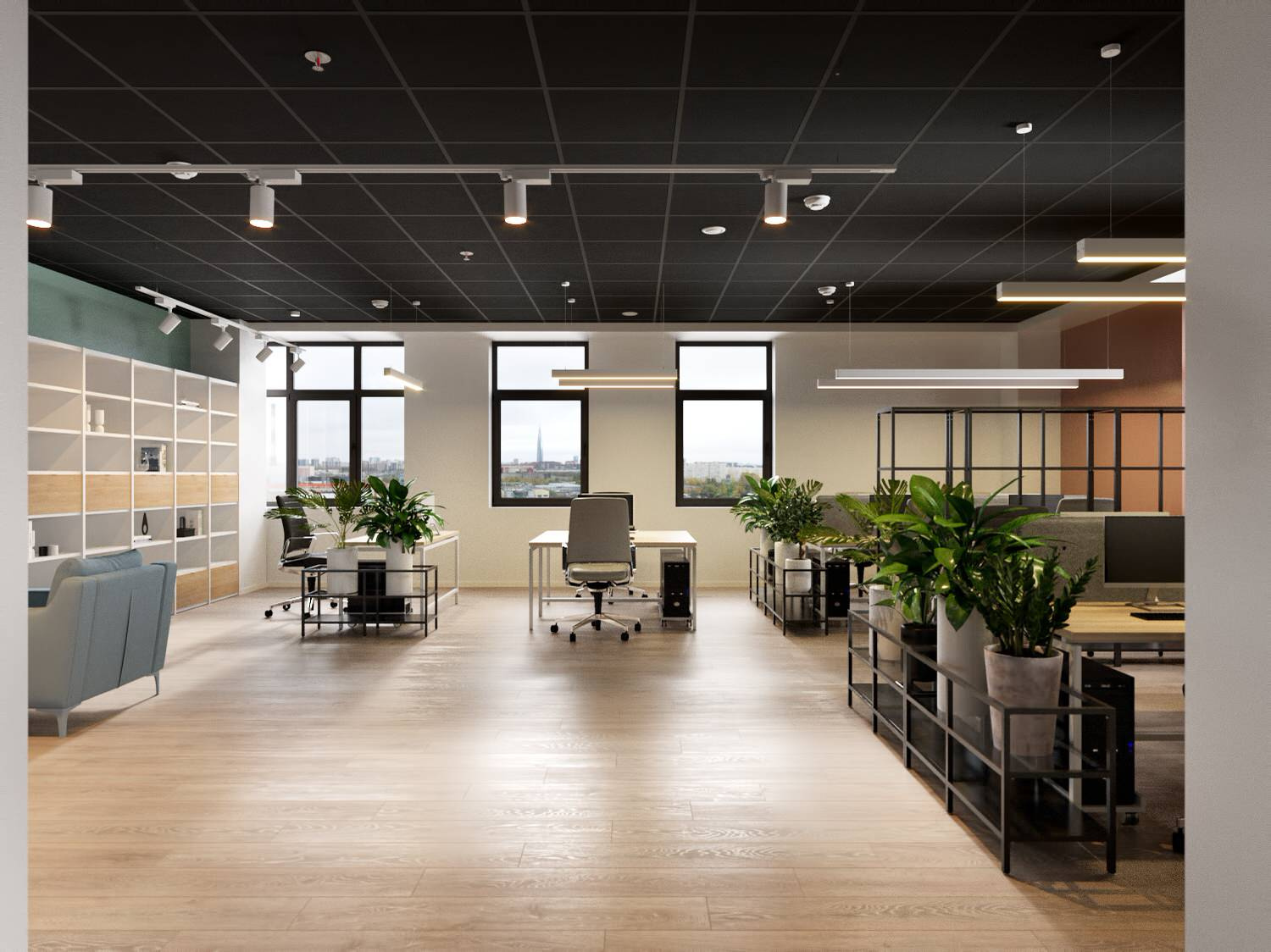 Ascreen Office Project in Open Space Style