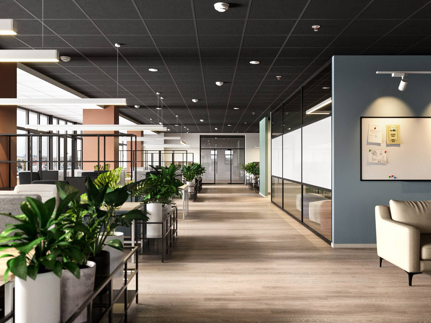 Ascreen Office Project in Open Space Style