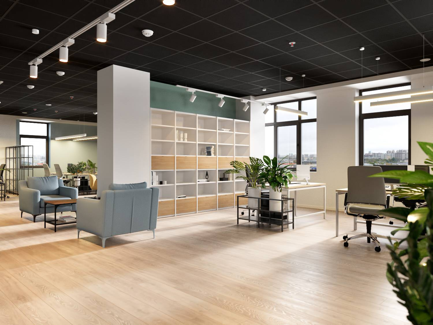 Ascreen Office Project in Open Space Style