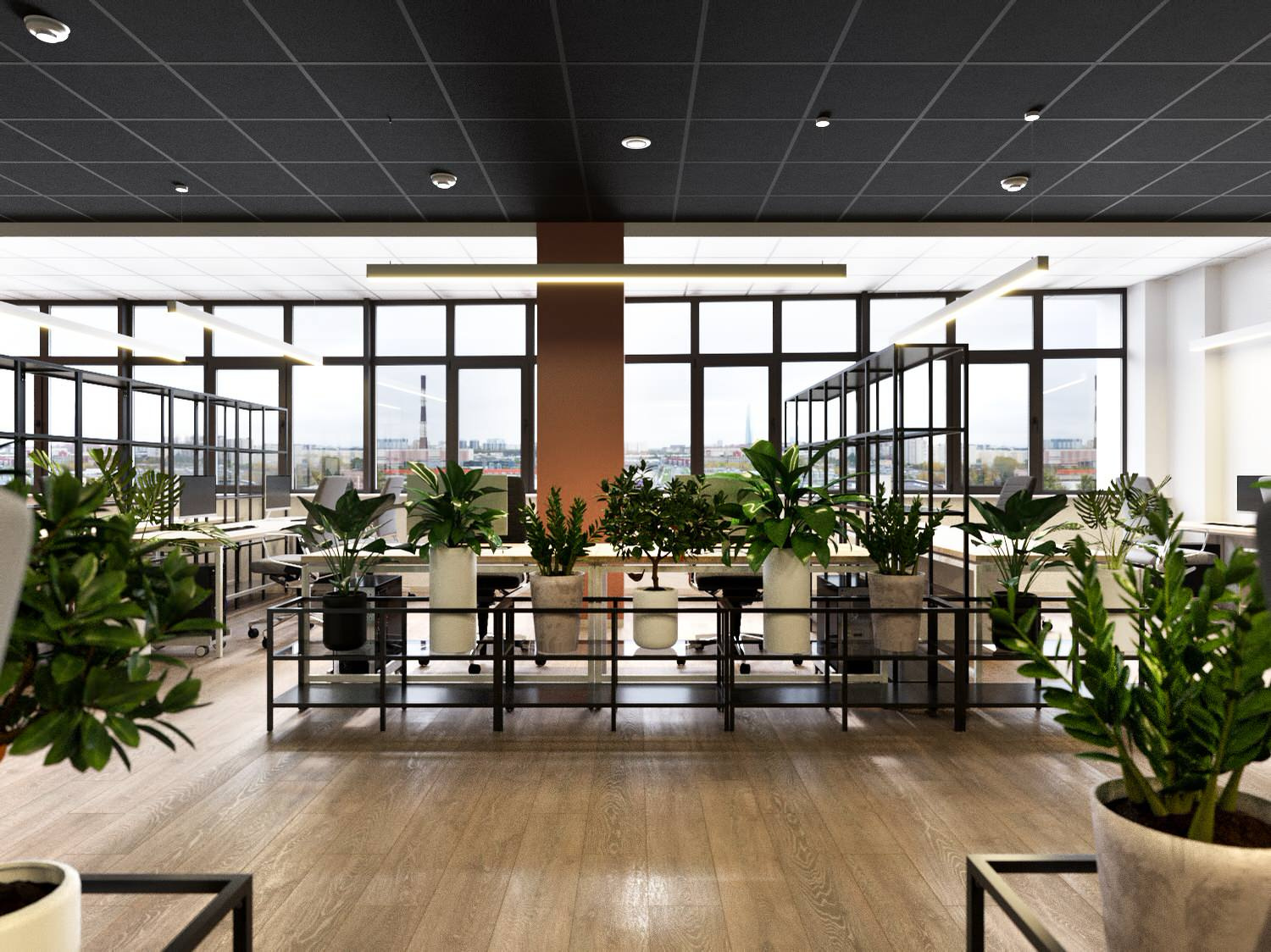 Ascreen Office Project in Open Space Style
