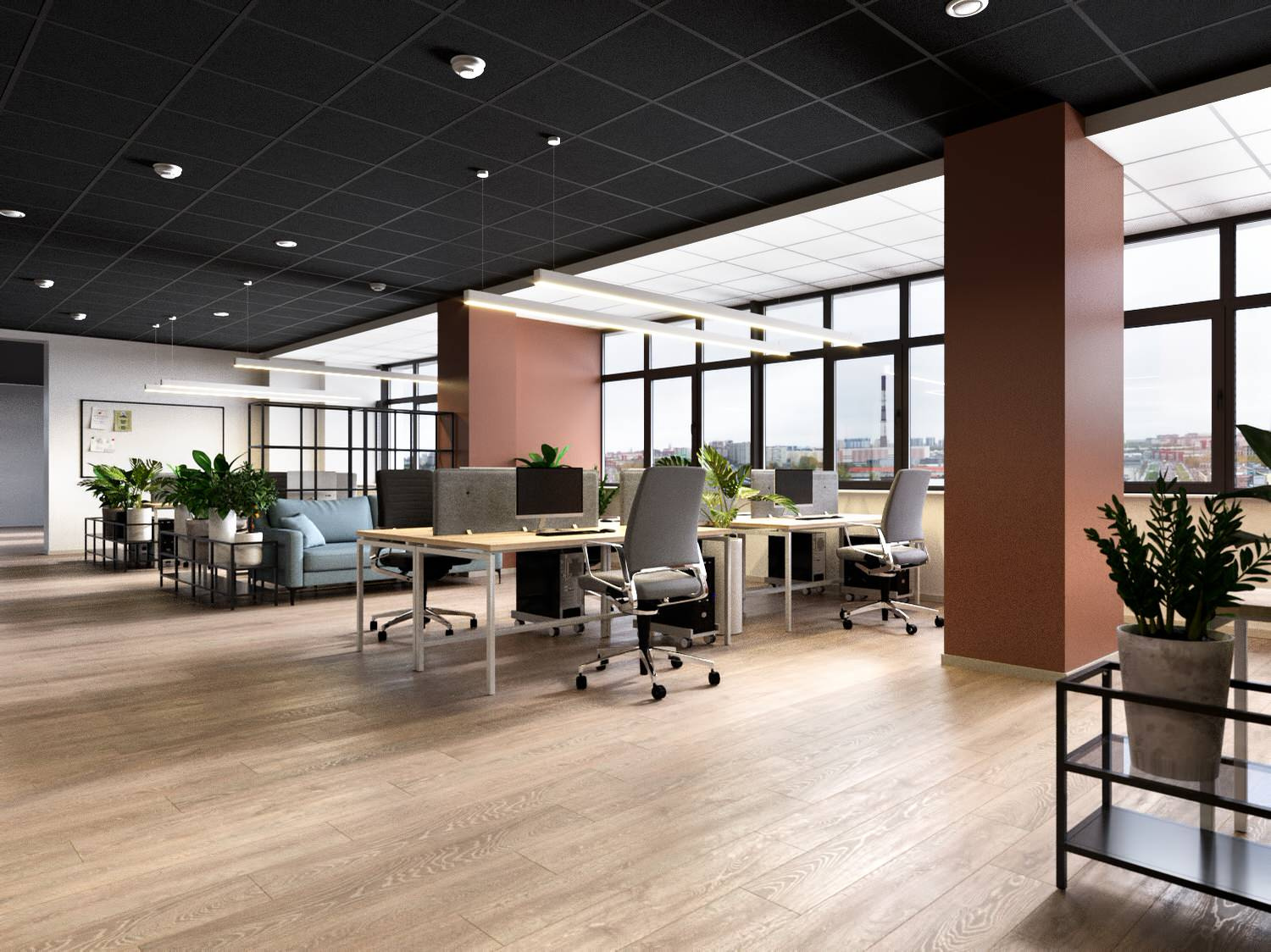 Ascreen Office Project in Open Space Style