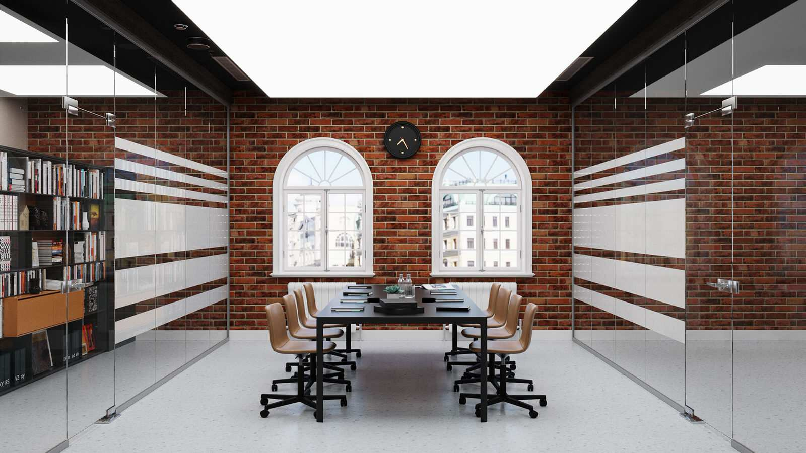 Office with membrane luminaire