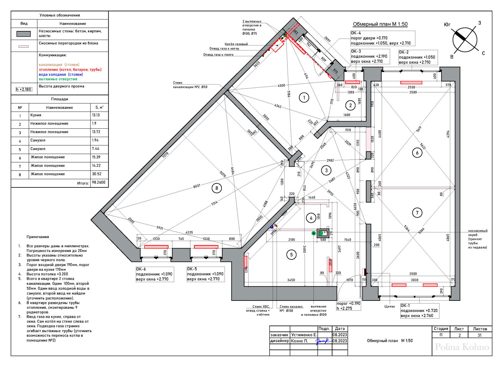 ПРИМЕР РАБОТЫ С ПЛАНИРОВКОЙ (500р/метр)