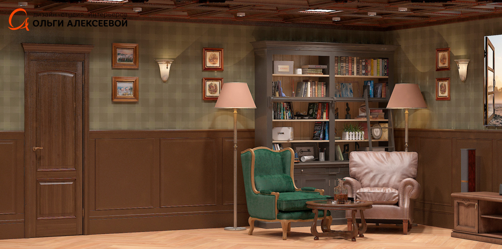 Мужской этаж в таунхаусе площадью 310,0м2.