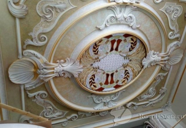 Декорирование гипсовых стеновых панно, панелей, пилястр и др.