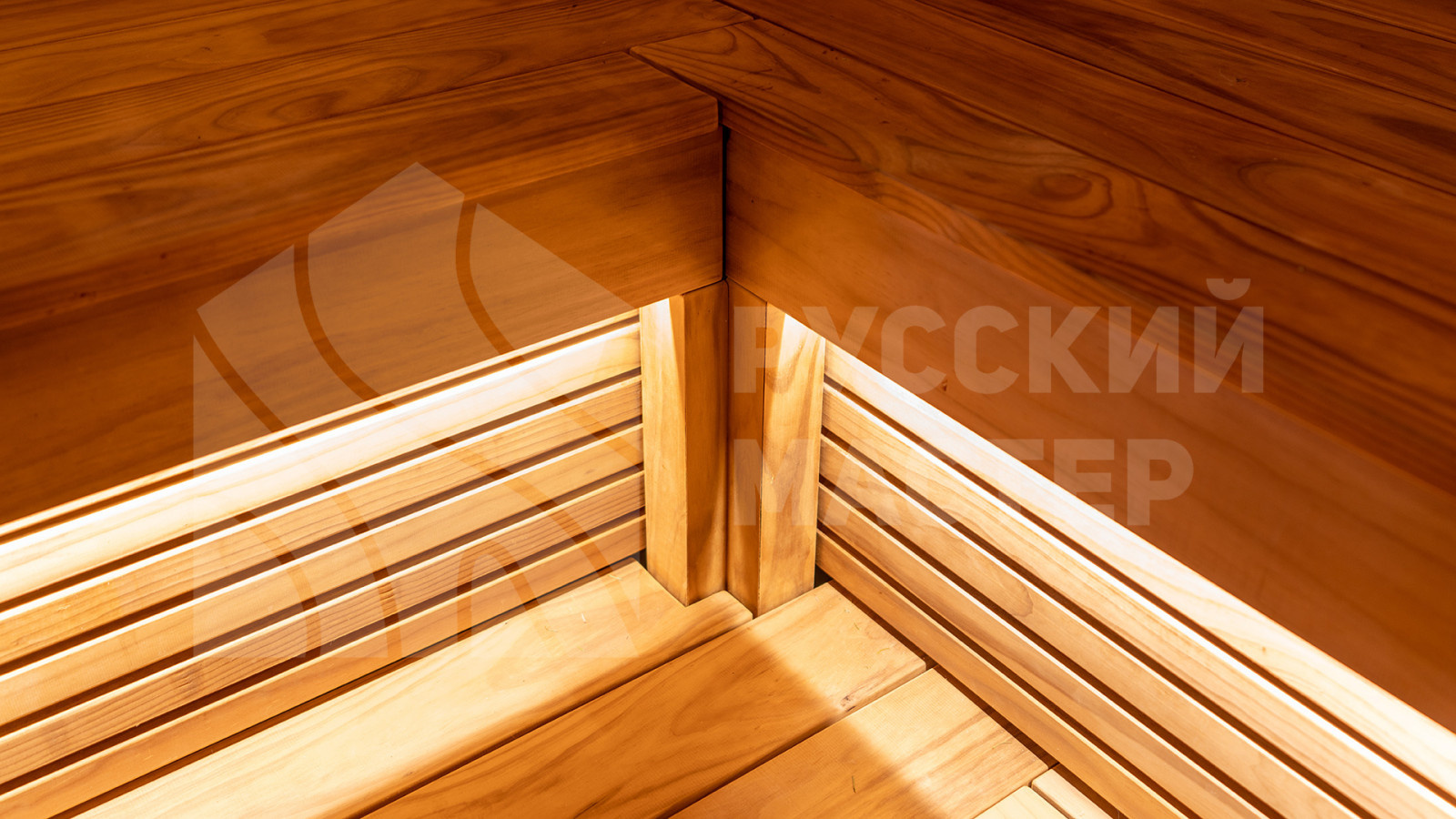 Баня из полярной сосны Кело с террасой и купелью с подогревом