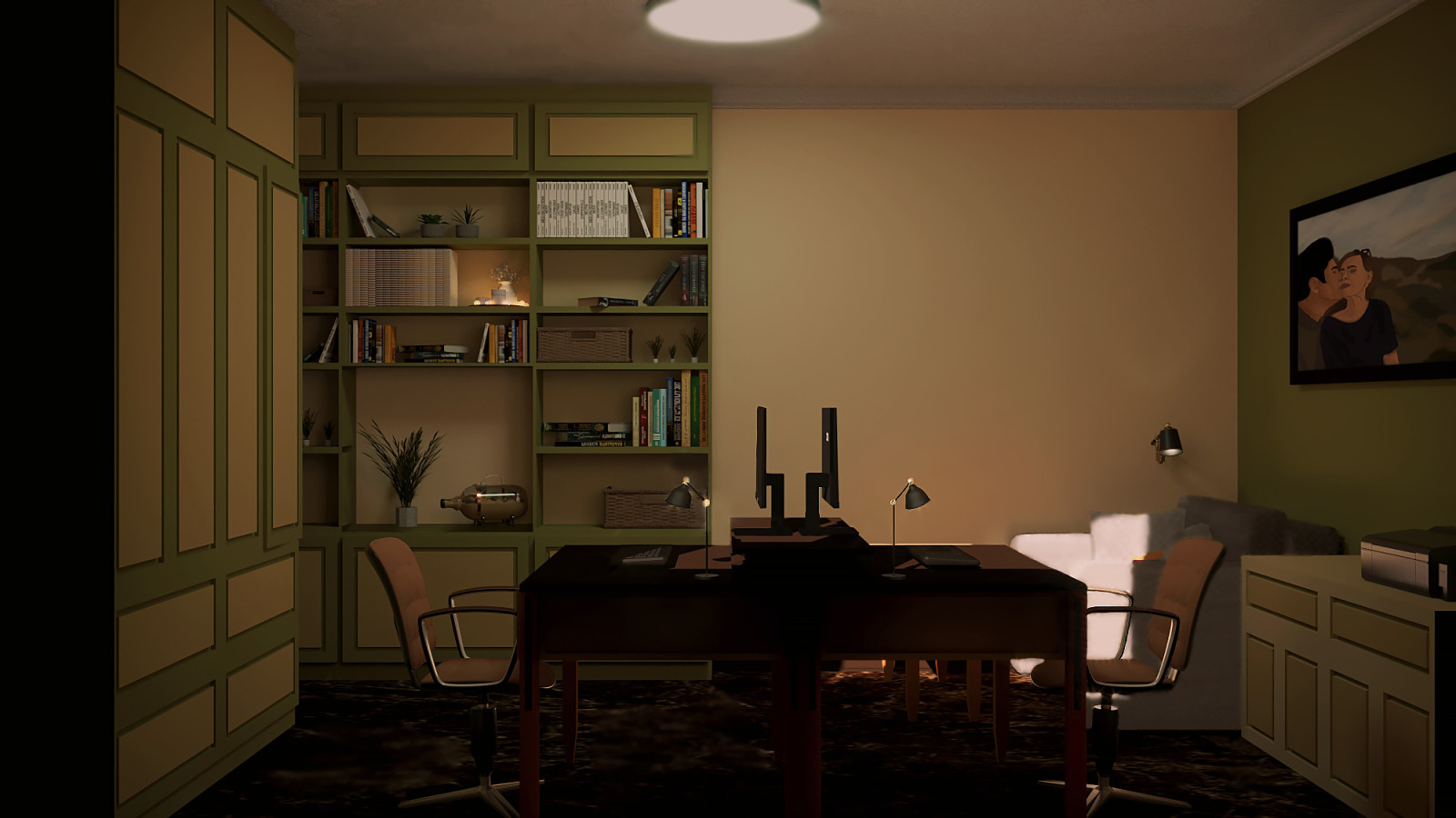 Обложка проекта: Дизайн-проект домашнего кабинета