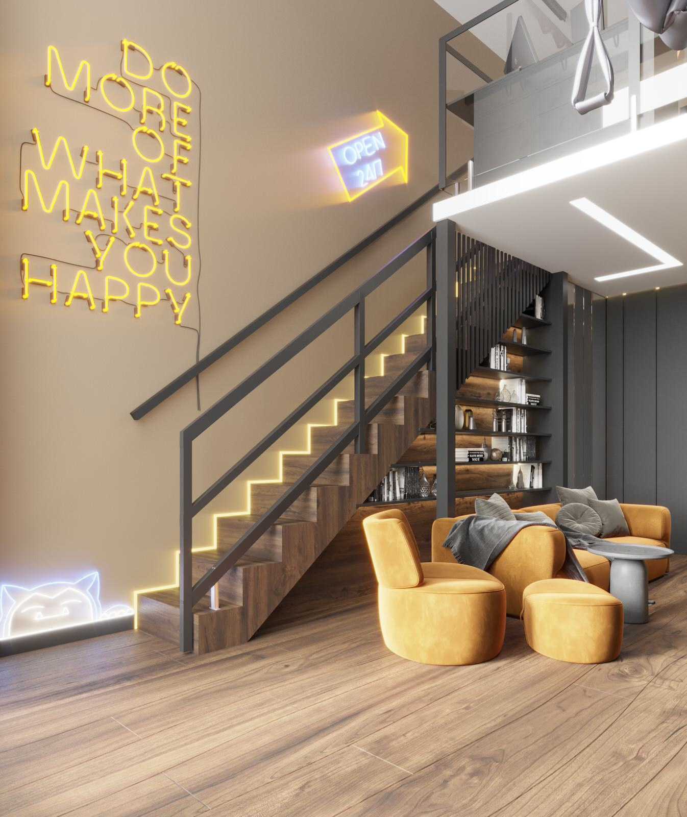 Дизайн-проект двухуровневой квартиры в стилистике звездных войн