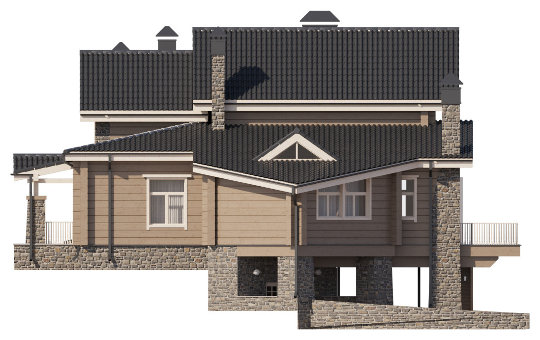 Проект дома на склоне