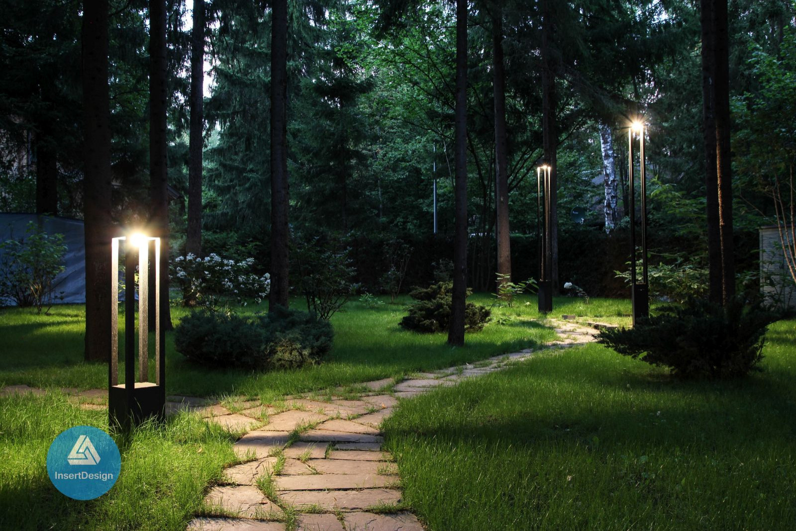 Ландшафтное освещение участка в КП Фортуна, Подмосковье