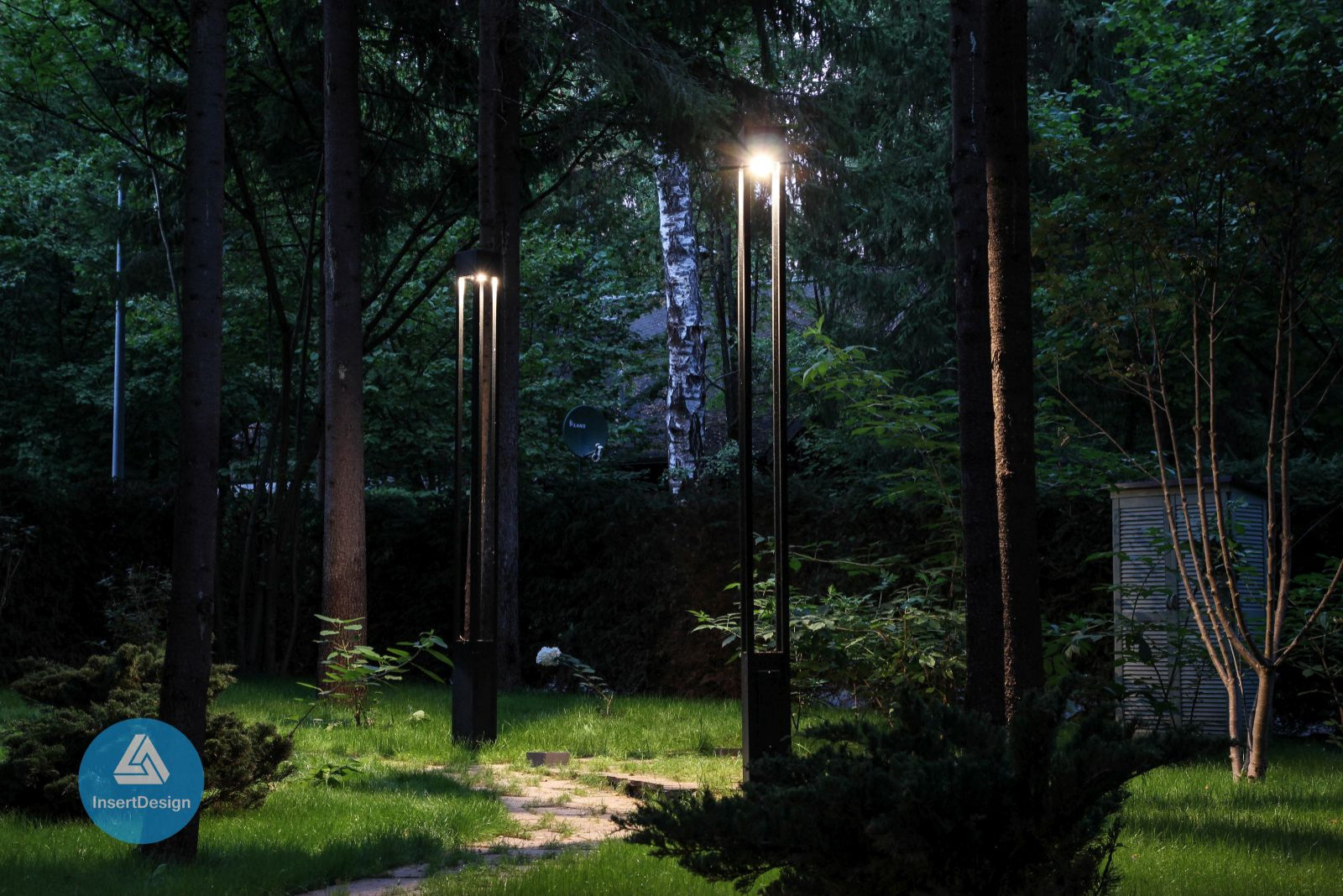 Ландшафтное освещение участка в КП Фортуна, Подмосковье