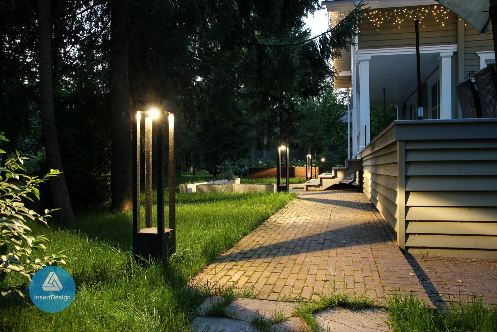 Ландшафтное освещение участка в КП Фортуна, Подмосковье