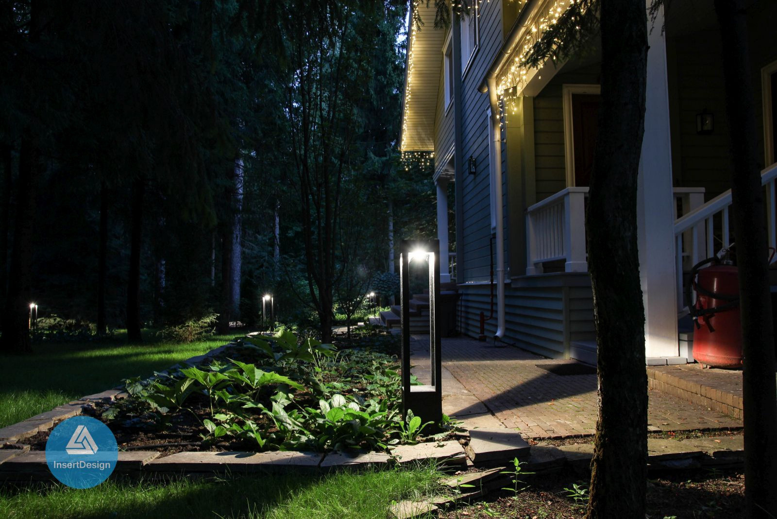 Ландшафтное освещение участка в КП Фортуна, Подмосковье