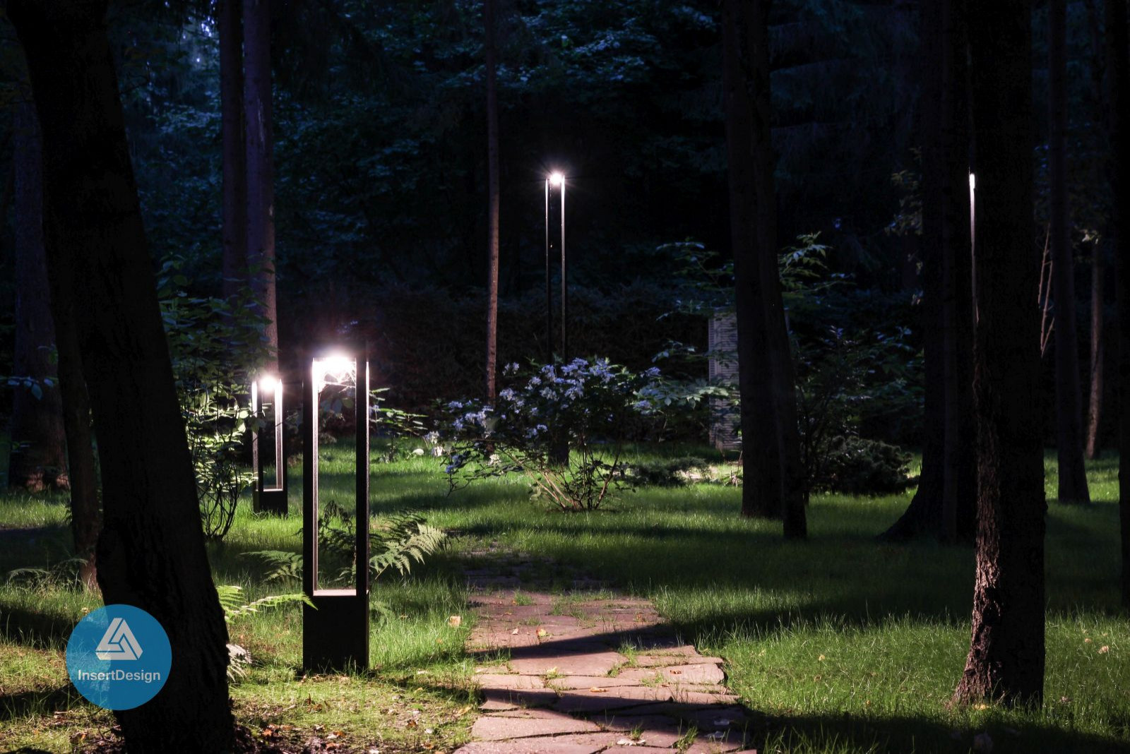 Ландшафтное освещение участка в КП Фортуна, Подмосковье