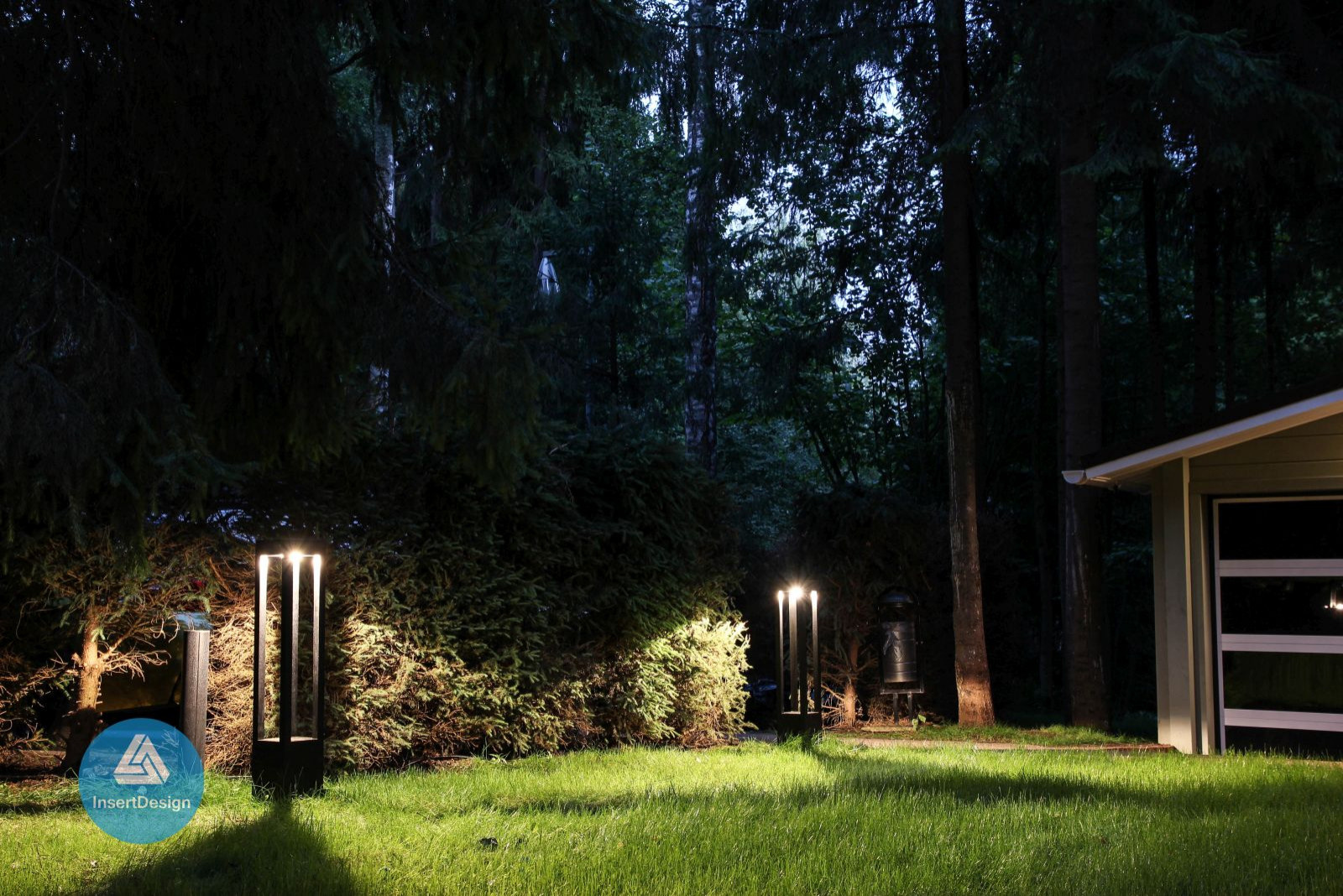 Ландшафтное освещение участка в КП Фортуна, Подмосковье