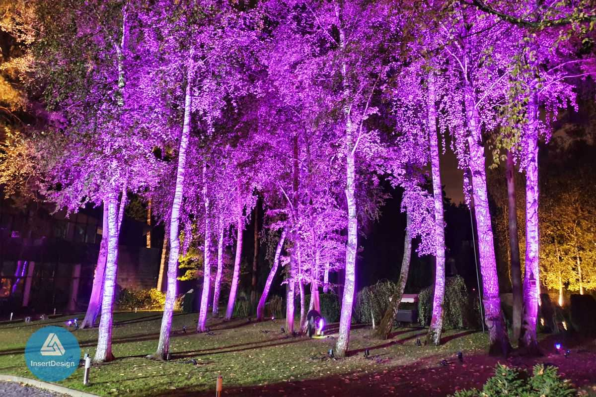 Ландшафтное освещение территории частного дома в Красновидово, Подмосковье
