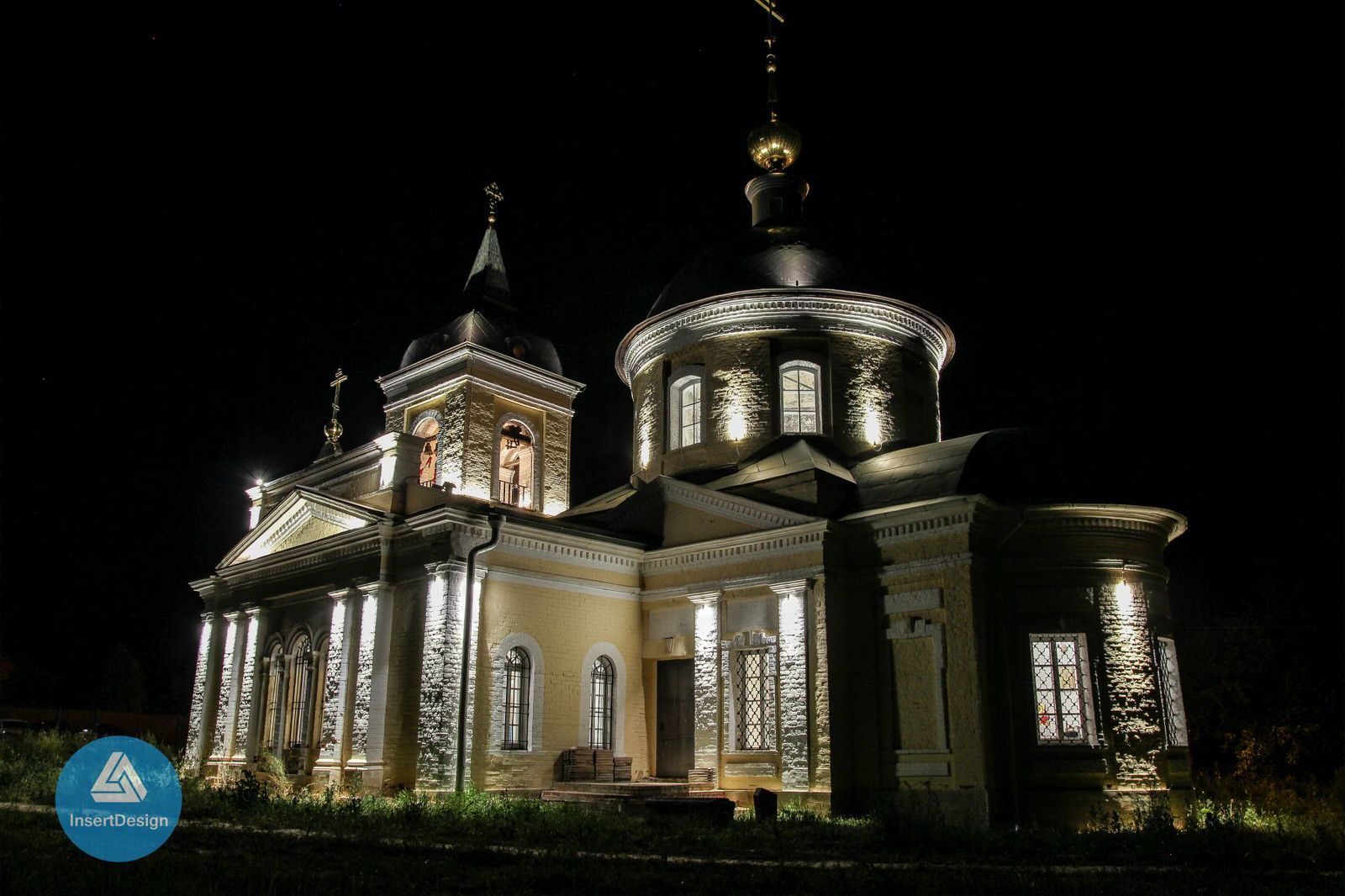 Архитектурное освещение Воскресенской церкви, Подмосковье