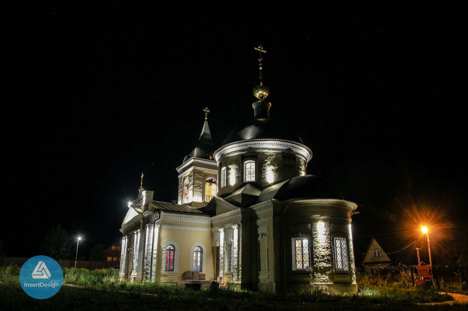 Архитектурное освещение Воскресенской церкви, Подмосковье