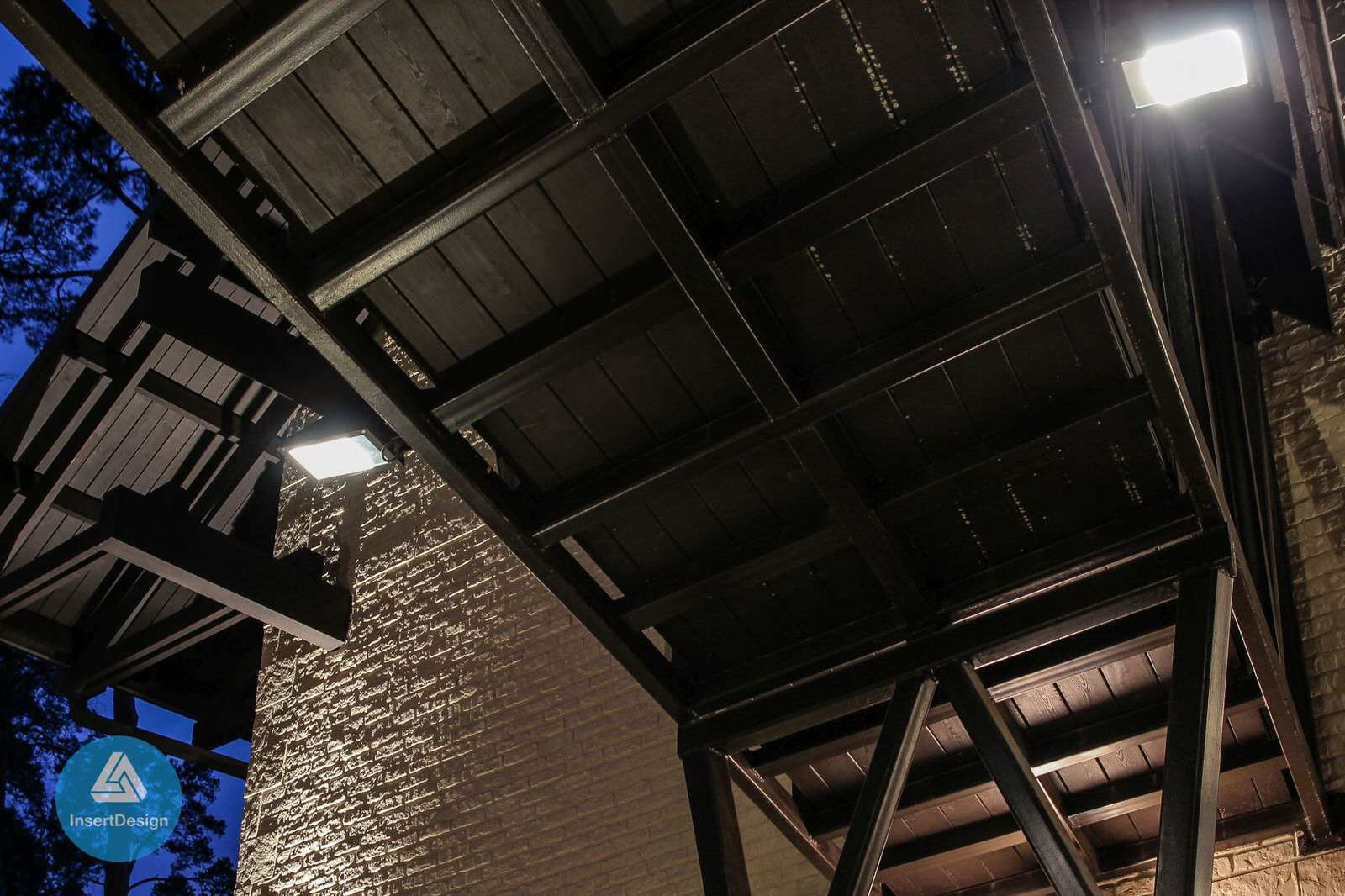 Ландшафтное освещение территории загородного дома в Архангельском, Подмосковье