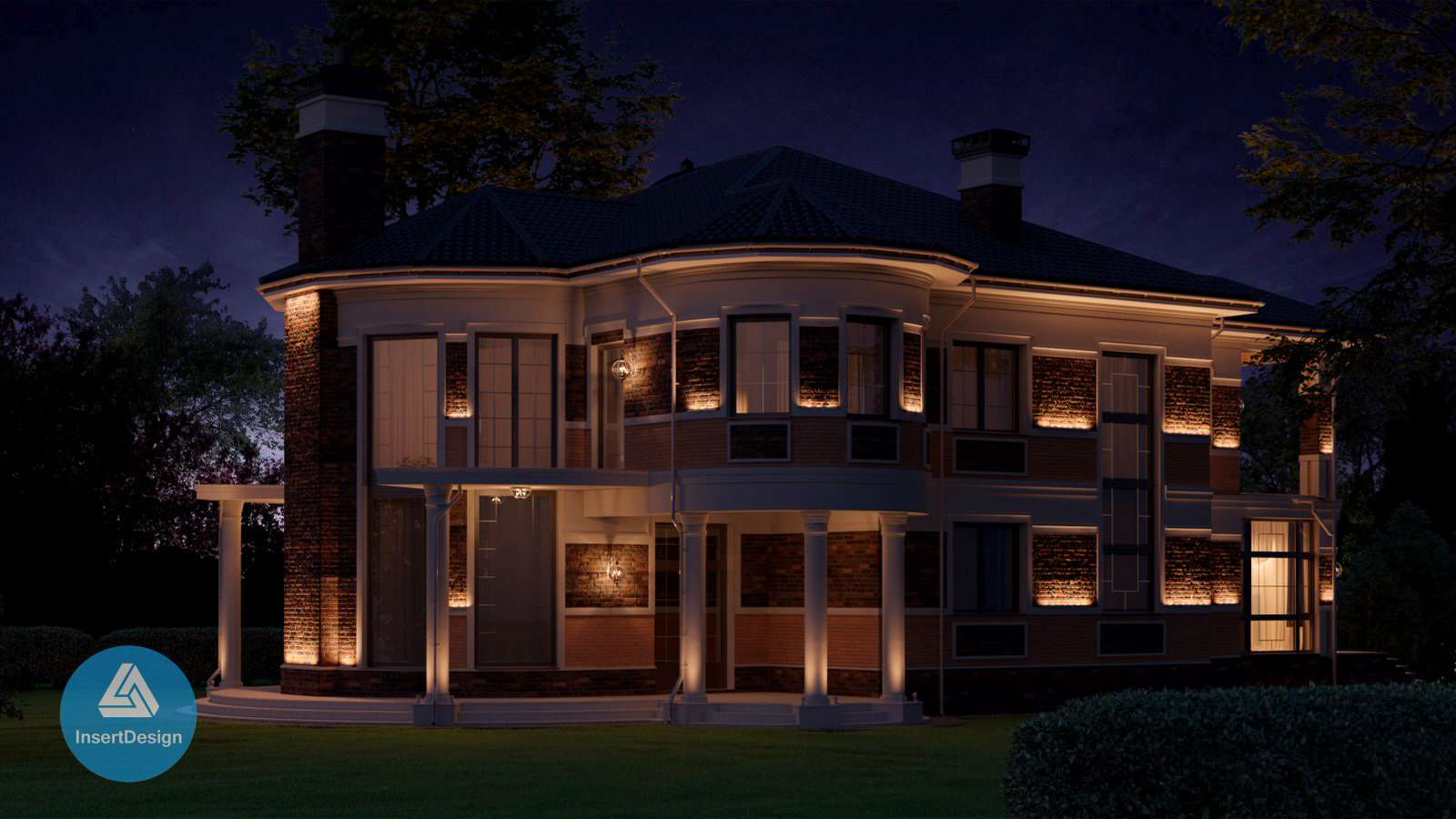 Обложка проекта: Архитектурное освещение загородной дома в КП Мэдисон Парк, Подмосковье