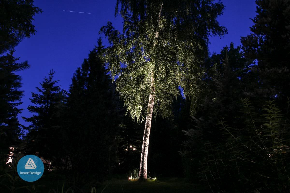 Ландшафтное освещение территории загородного дома в Николино, Подмосковье