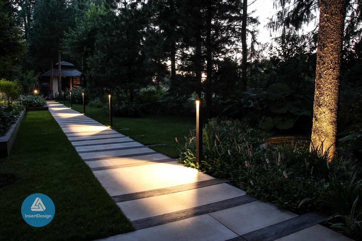 Ландшафтное освещение территории загородного дома в Николино, Подмосковье