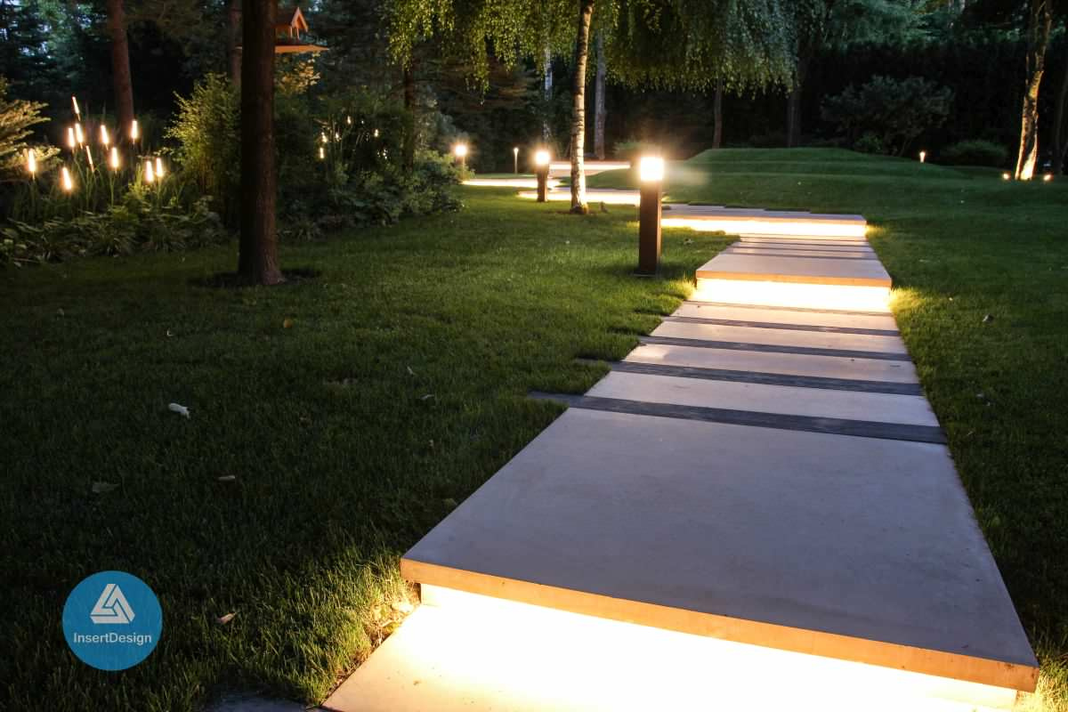 Ландшафтное освещение территории загородного дома в Николино, Подмосковье