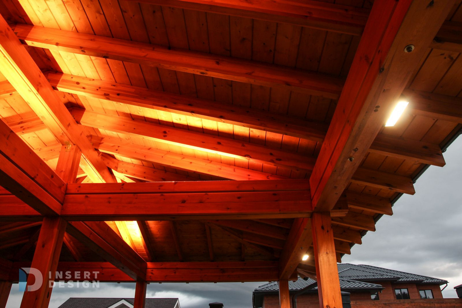 Ландшафтное освещение территории загородного дома в Степаньково, Подмосковье