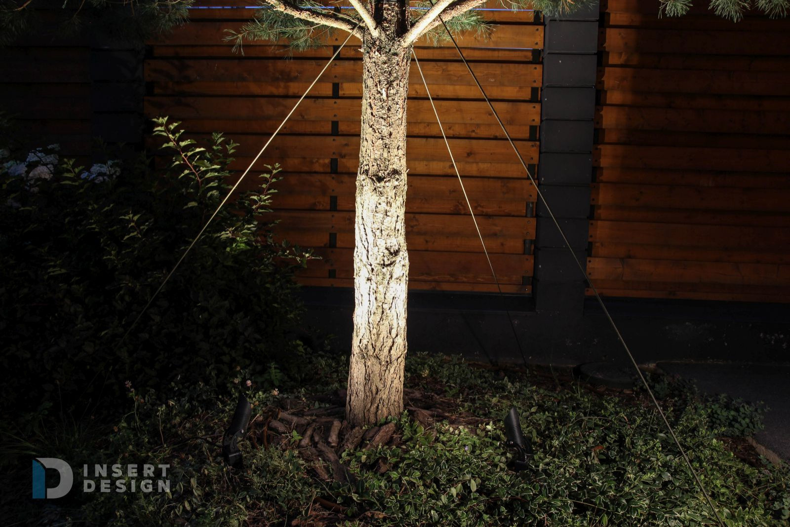 Ландшафтное освещение территории загородного дома в Степаньково, Подмосковье