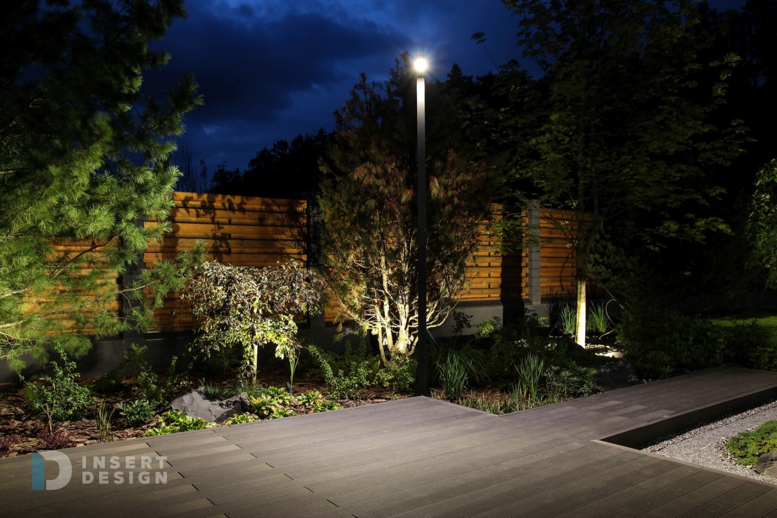 Ландшафтное освещение территории загородного дома в Степаньково, Подмосковье