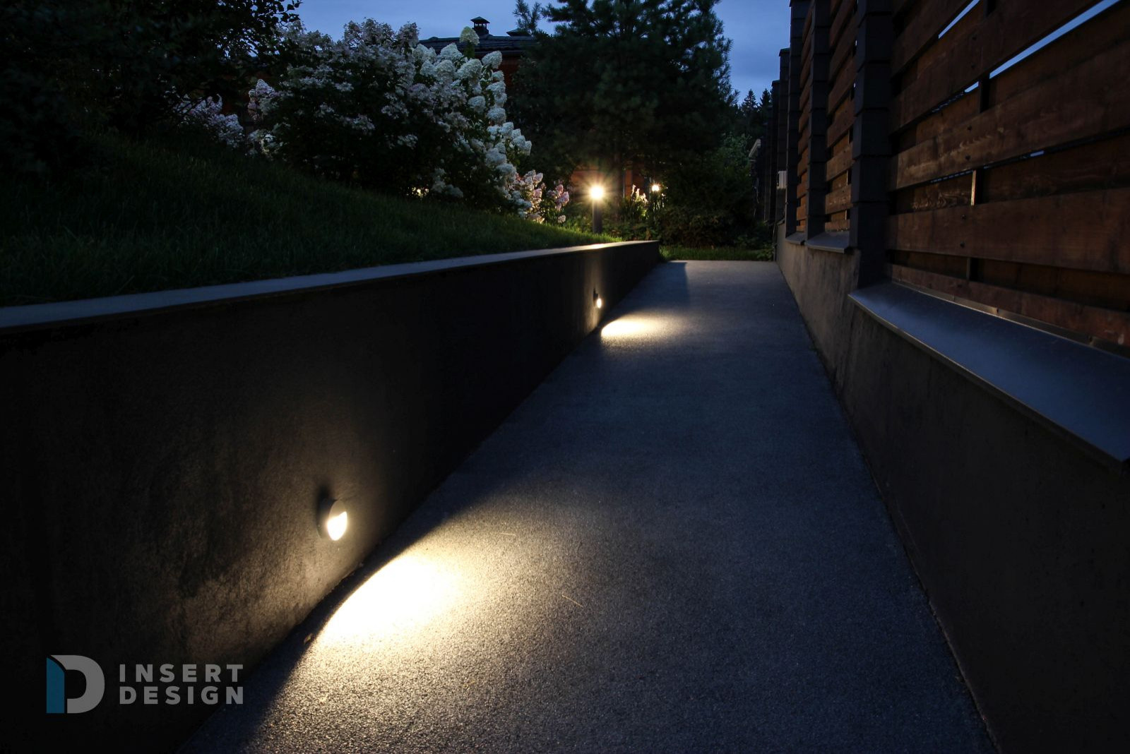 Ландшафтное освещение территории загородного дома в Степаньково, Подмосковье