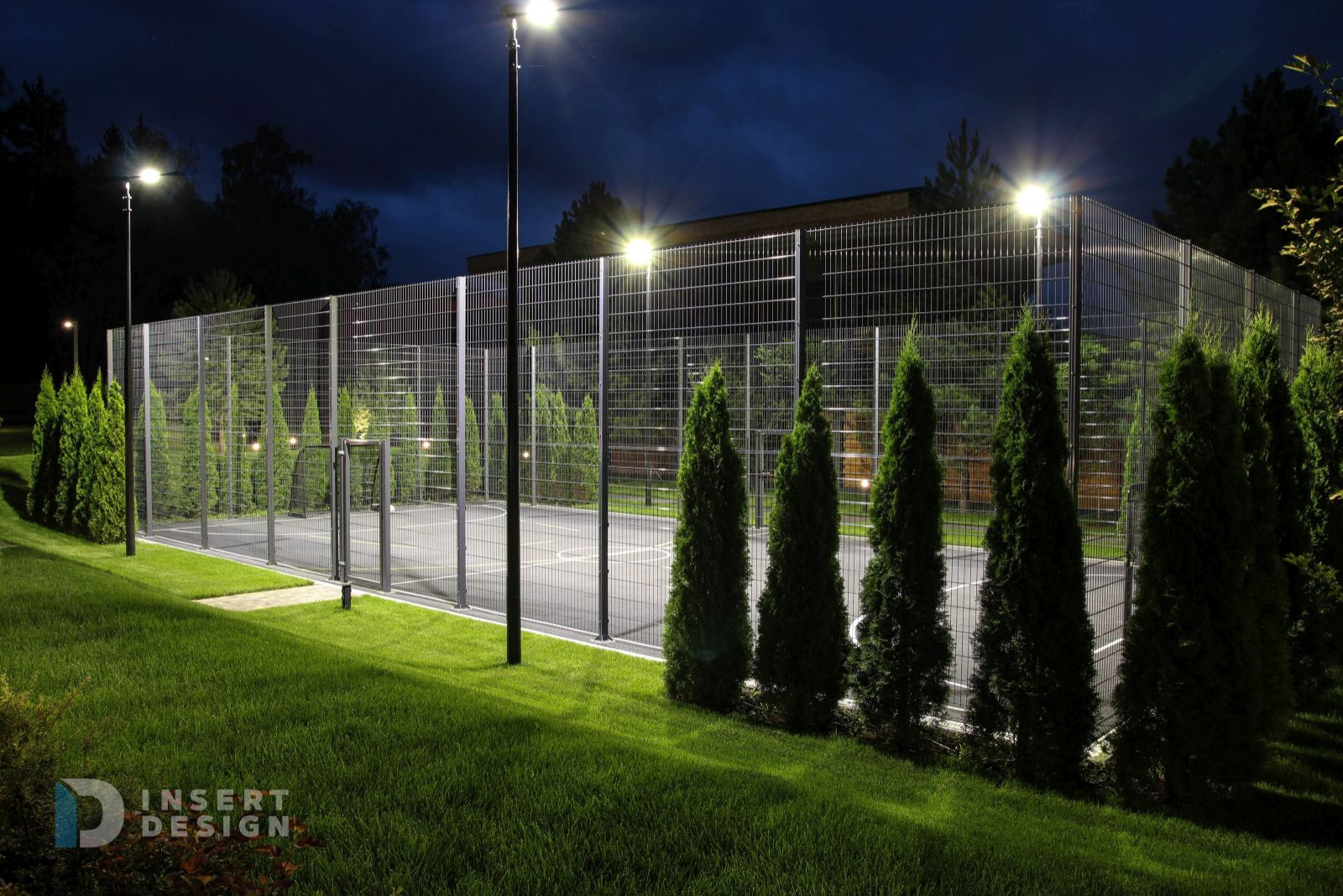 Ландшафтное освещение территории загородного дома в Степаньково, Подмосковье