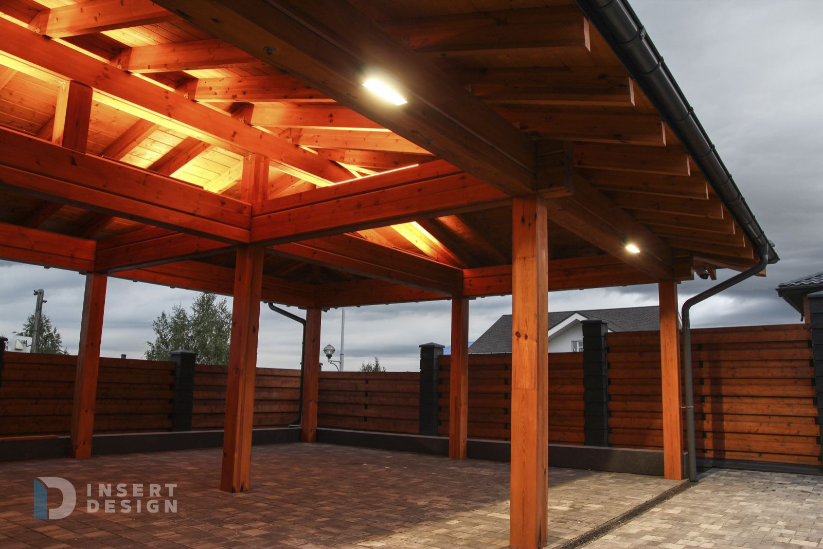 Ландшафтное освещение территории загородного дома в Степаньково, Подмосковье