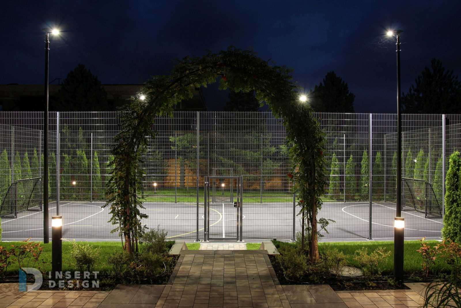 Ландшафтное освещение территории загородного дома в Степаньково, Подмосковье