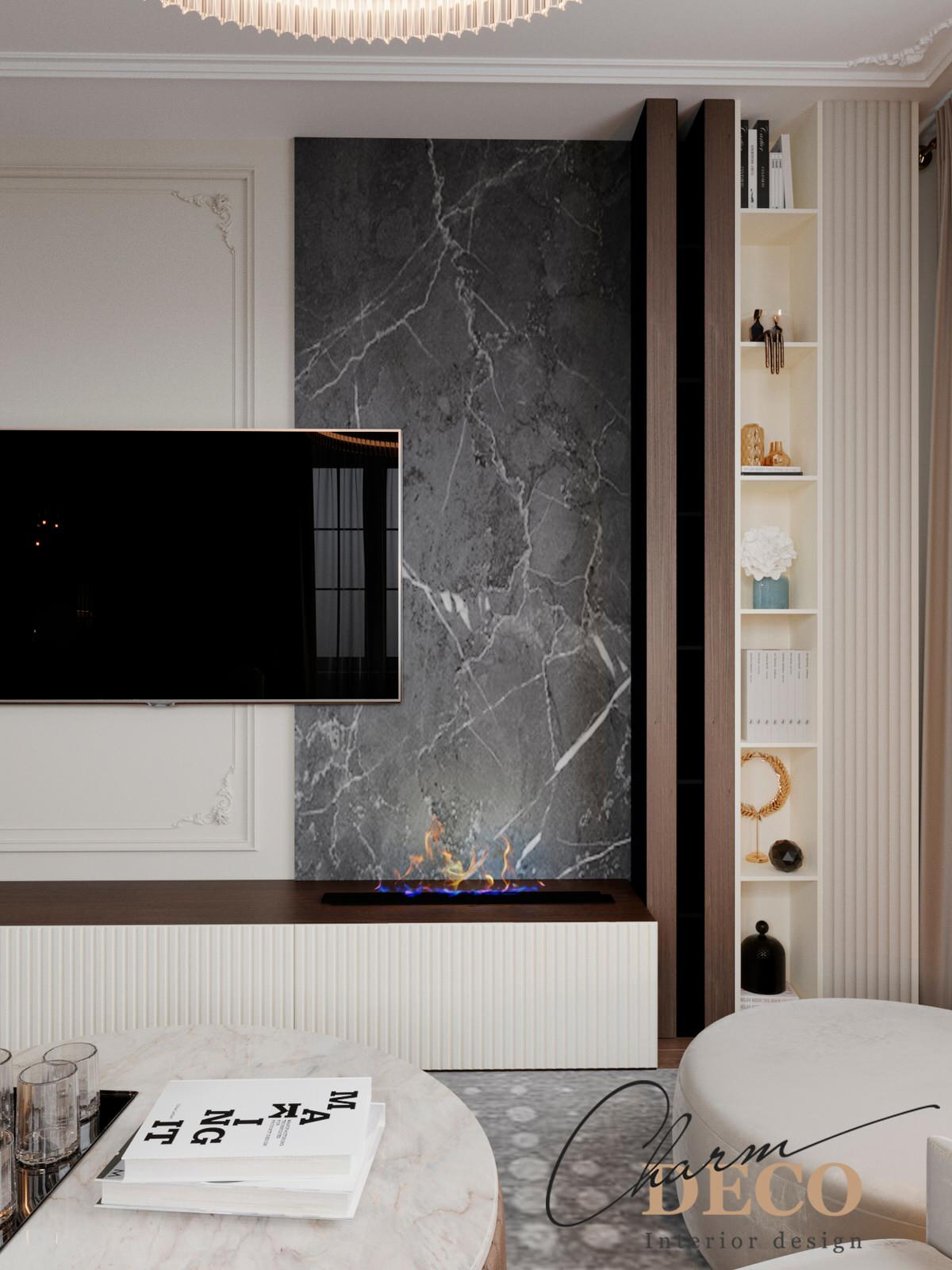 Зона отдыха в стиле неоклассика