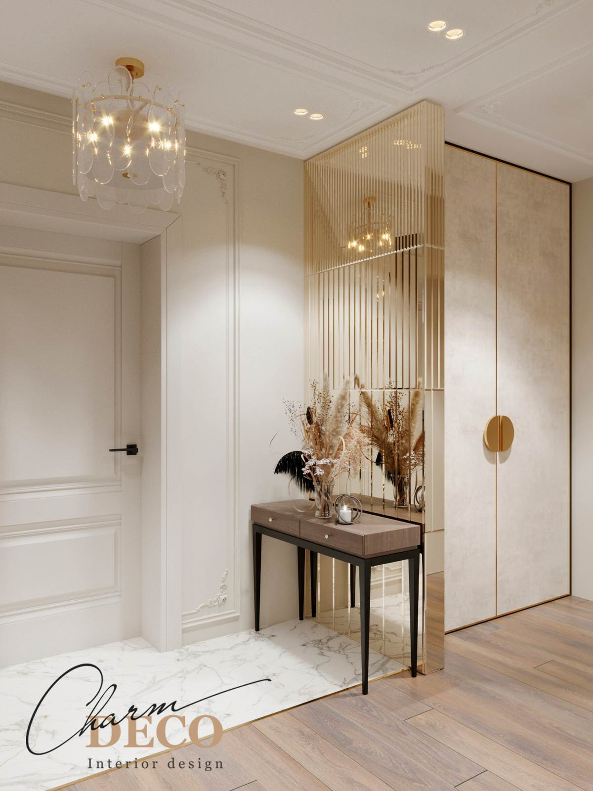 Прихожая в стиле неоклассика